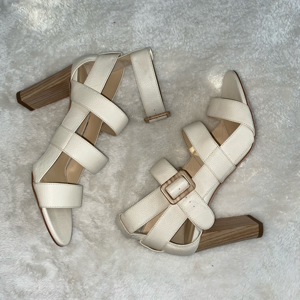 Jimmy Choo White Leather Maya 85 - Picture 2 of 6